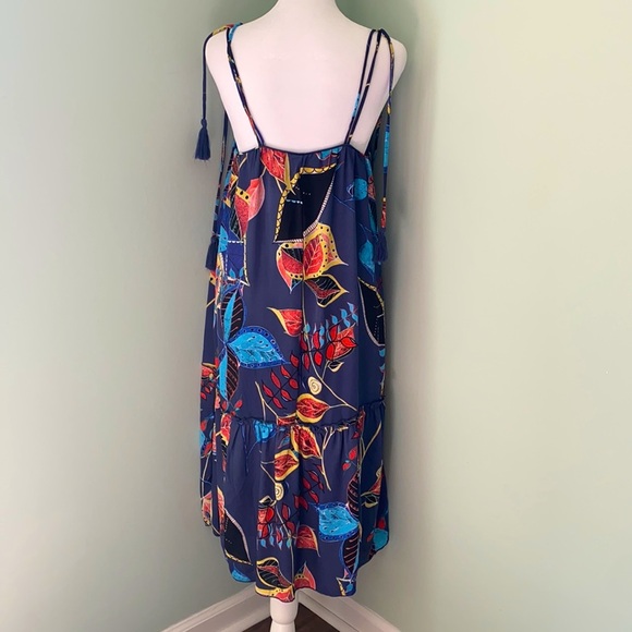 Finn & Grace Blue floral tassel spaghetti strap Dress - Picture 3 of 4